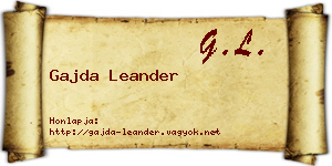 Gajda Leander névjegykártya